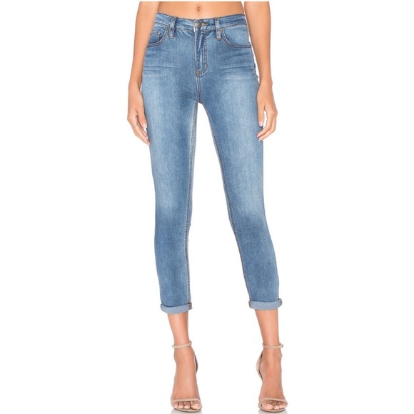 Free People High Rise Dusty Blue Skinny Jeans - Picture 6 of 7